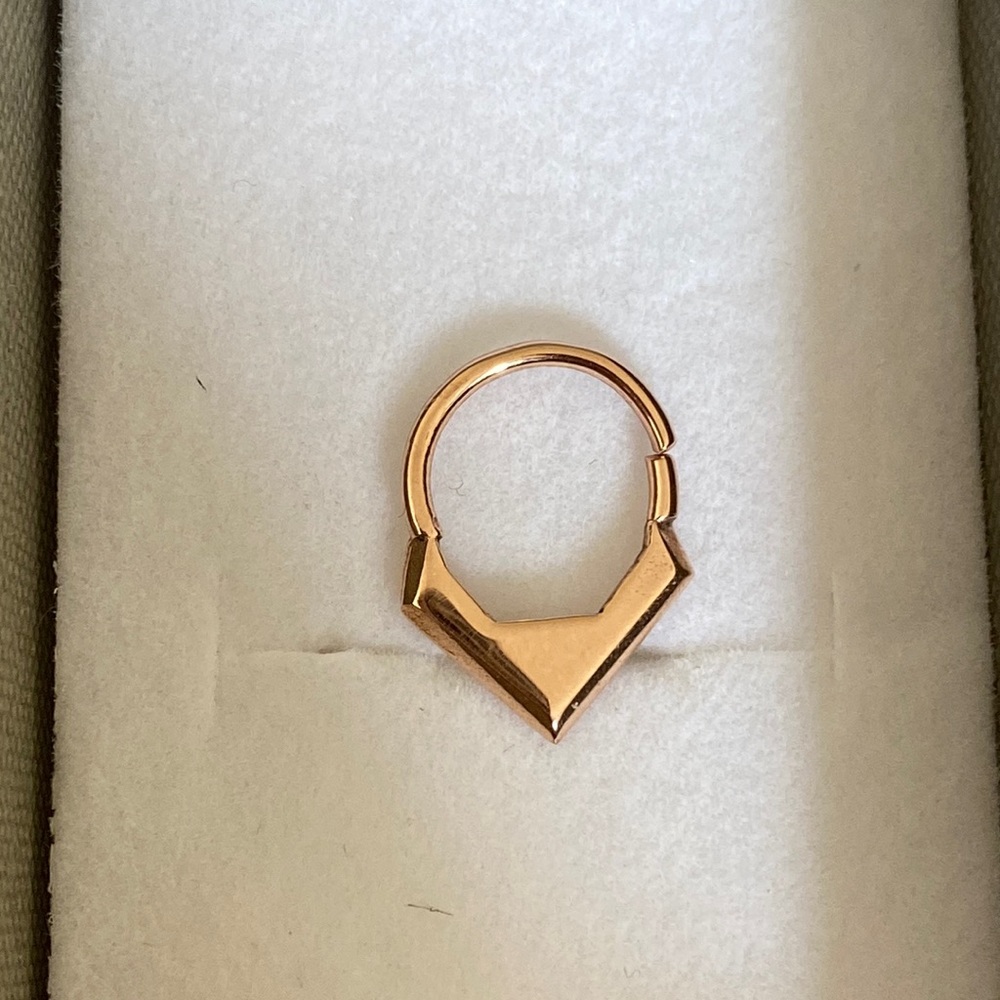 Solid Rose Gold Septum Ring!